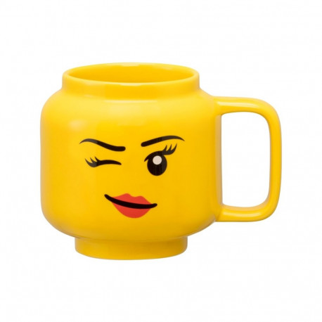LEGO keraamiktass Winking Girl, kollane