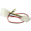 Adapter 3-Pin -> 4-Pin, must/punane
