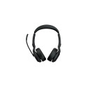 Jabra Evolve2 55 UC Stereo Link390c Wireless Headset, Bluetooth, USB-C, Black