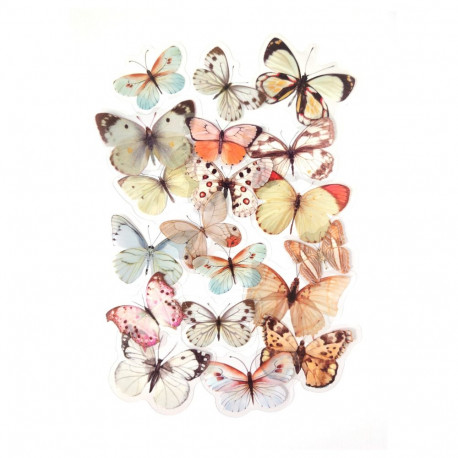 Läbipaistvad kleebised – Liblikad, 40tk