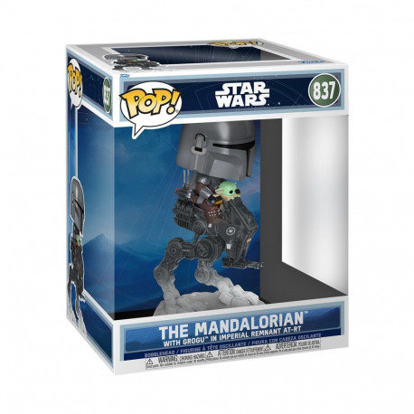 FUNKO POP! Rides DLX: Star Wars: Mandalorian & Grogu - The Mandalorian w/Grogu in Imperial Remnant A
