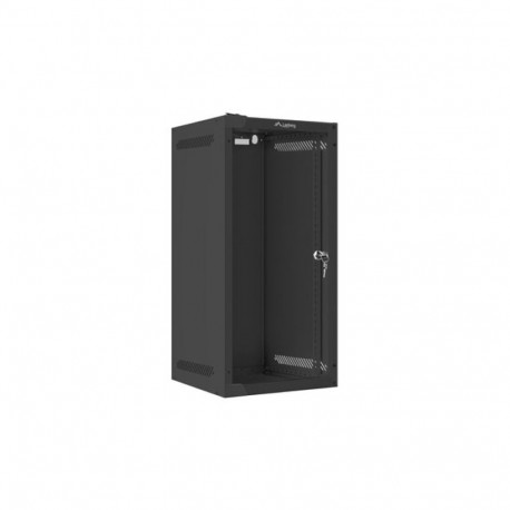 RACK CABINET 10" WALL-MOUNT 12U/280X310 (FLAT PACK) WITH GLASS DOOR BLACK LANBERG