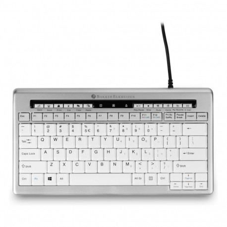 BakkerElkhuizen S-Board 840 hõbedane/must disainklaviatuur US-Layout retail