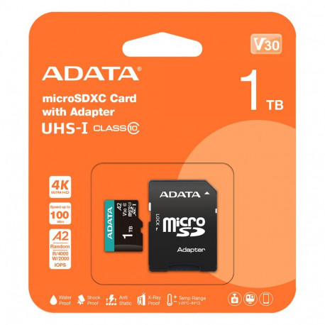 "CARD ADATA Premier Pro 1 TB microSDXC (UHS-I U3, Class 10, V30, A2)"