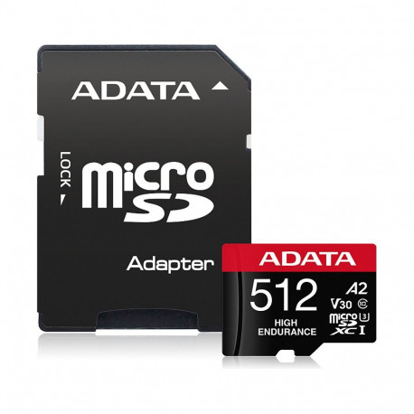 ADATA microSDXC mälukaart kõrge vastupidavusega 512GB UHS-I U3, Class 10, V30, A2