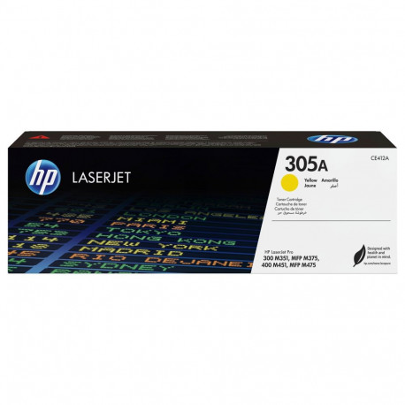 HP CE412A #305A kollane, kahjustatud pakend