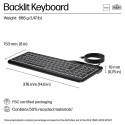 HP 405 mitme seadme taustvalgustusega juhtmega klaviatuur SmartBuy