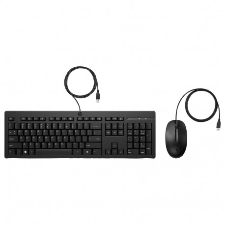 "HP Tastatur+Maus 225 Set Kabelgebunden Schwarz"