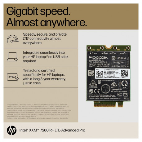 HP XMM 7560 LTE-Advance WWAN komplekt