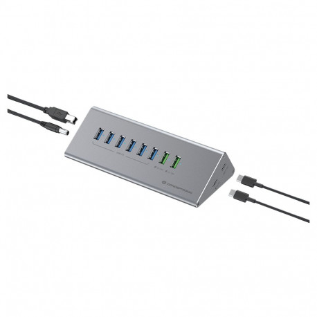 "CONCEPTRONIC10-Port Hub USB-A3.0/-C Adap.->6xA3.0+m.Netz. gr"