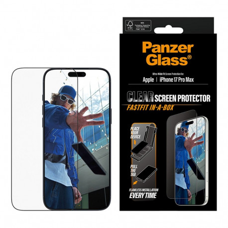 "PanzerGlass Schutzgl black Frame iPhone 17 Pro Max UWF Fastfit"