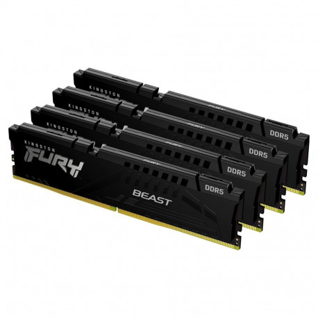 Kingston FURY Beast DIMM-mälukomplekt 64GB 6000MT/s DDR5 CL40 4 tk XMP, must