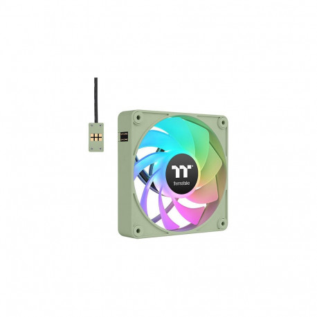 "120mm Thermaltake CT120 EX Reverse ARGB Sync PC Cooling Fan Matcha Green 3 Fan Pack"