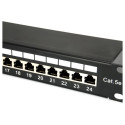 Equip 24x RJ45 Cat5e 19" FTP 1U must patšpaneel