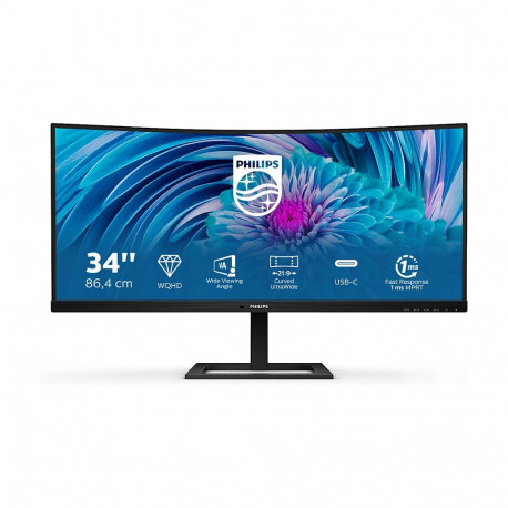 "86,36 cm/34"" (3440x1440) Philips 346E2CUAE/00 21:9 WQHD VA 4ms 100Hz USB-C HDMI DisplayPort VESA B