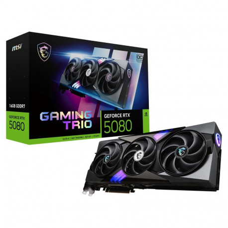 RTX 5080 16GB MSI Gaming Trio OC GDDR7 3 ventilaatoriga