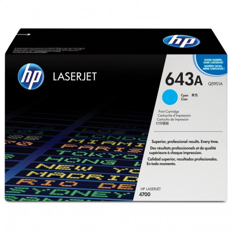 HP 643A originaal tsüaan LaserJet toonerikassett Q5951A standardne maht 10.000 pages 1-pack