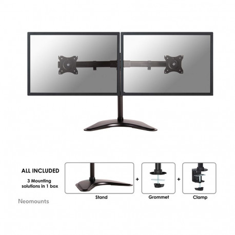 Neomounts NM-D335DBLACK must täisliikuv lauakinnitus 10-27" ekraanidele 16 kg