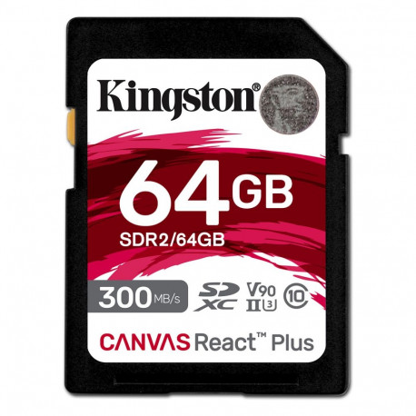 Kingston Canvas React Plus 64GB SDXC mälukaart 300MB/s
