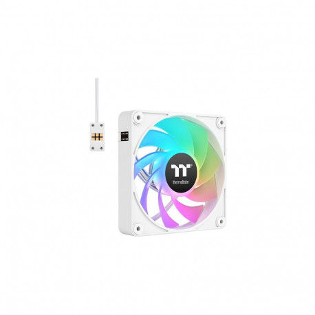 "120mm Thermaltake CT120 EX Reverse ARGB Sync PC Cooling Fan White 3 Fan Pack"