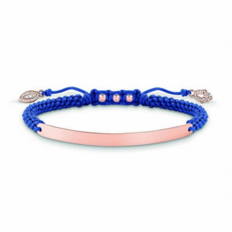 Ladies'Bracelet Thomas Sabo LBA0068-898-1 Blue Rose gold Silver - 12-19 cm