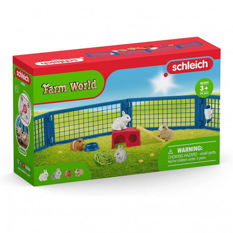 Schleich Farm World home for rabbits and guinea pigs, play figure