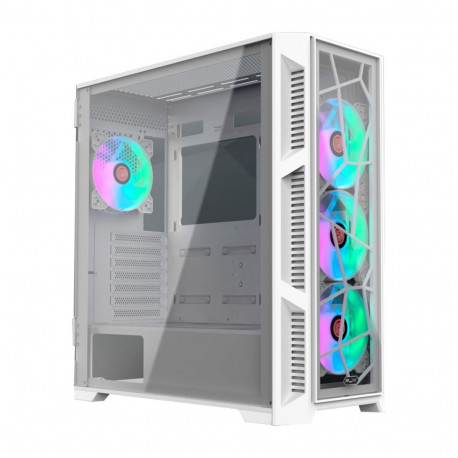 RAIJINTEK PONOS ULTRA WHITE TG4, tower case (white, front and side panels made of tempered glass)