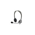 Logitech H110 Stereo Wired Headset, 3.5mm jack, Black/Silver