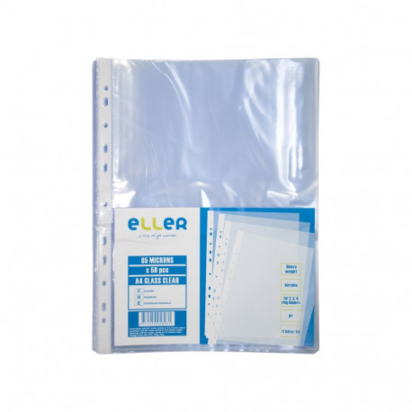 Köidetavad kiletaskud Eller A4 PP, 90 mic, läikiv, 50tk