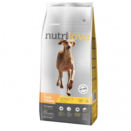 Nutrilove koeratoit aktiv fresh chicken  12 kg