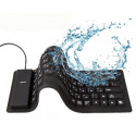 Silicone keyboard USB+PS/2 black