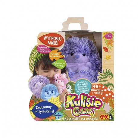 Maskotka interaktywna kulisie fioletowy jeżyk