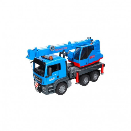 Ciężarówka man tgs z dźwigiem niebieska