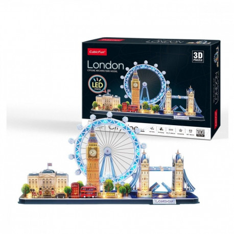 Puzzle 3d city line - londyn led