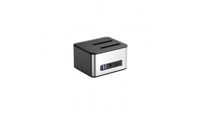 Dual Bay Docking Station, 2.5"/3.5" SSD/HDD, USB-B