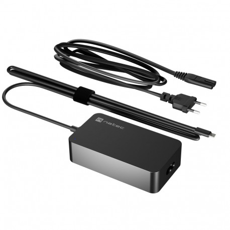 Natec Laptop Charger Gan USB-C 65W for Laptops, Tablets, Phones | NZU-2361