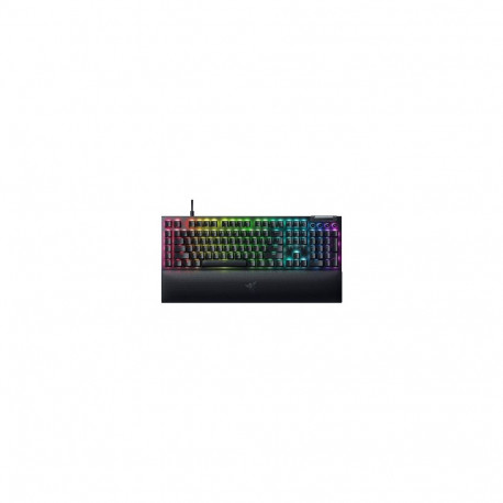 Razer mehaaniline mänguriklaviatuur BlackWidow V4 juhtmega RGB LED valgustus US Yellow lülitid, must