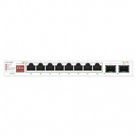 "QG-U1080 8-Port 2.5G + 2-Port 10G SFP+ Switch"