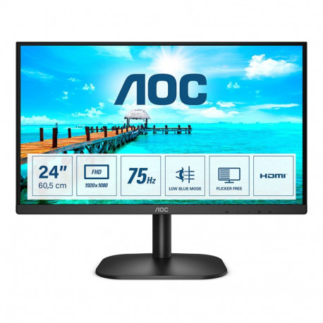 60cm/24'' (1920x1080) AOC 24B2XHM2 - B2-seeria 16:9 4ms HDMI VGA VESA Full HD must