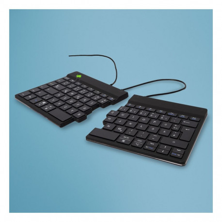"R-Go Split Break Ergonomische Tastatur, QWERTZ (DE) - schwarz, kabelgebunden"