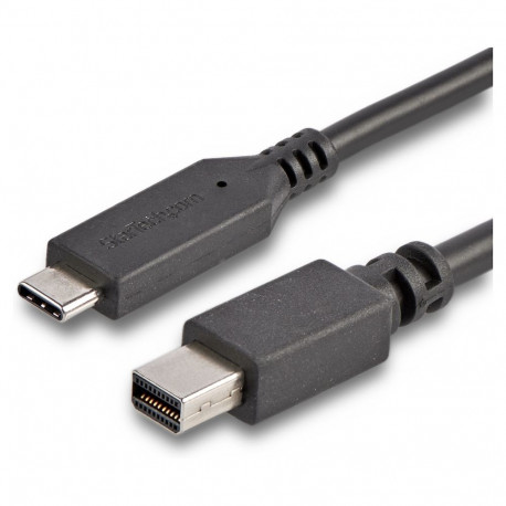1,8m USB-C - Mini DisplayPort kaabel - 4K 60Hz - must