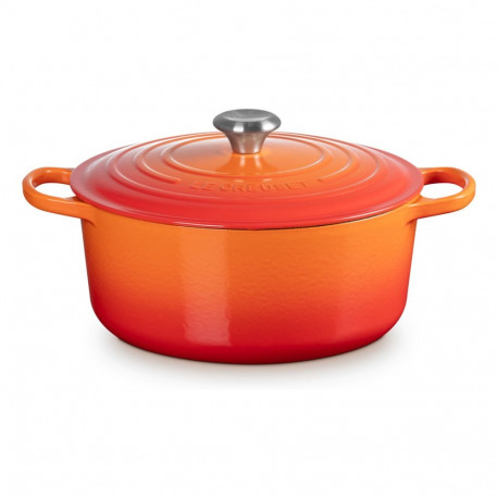 Le Creuset Signature ümargune ahjupunane hautamispott 28 cm