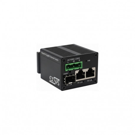 EXSYS EX-62010PoE-SFP mikro 2+1-Port PoE+ tööstuslik gigabit kommutaator