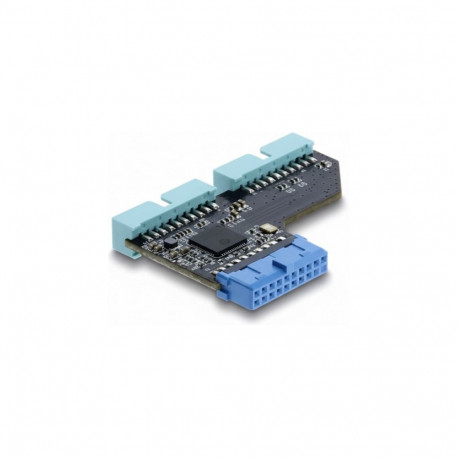 "USB 5 Gbps Hub 20 Pin Pfostenbuchse zu 2 x USB 5 Gbps 20 Pin Pfostenstecker"