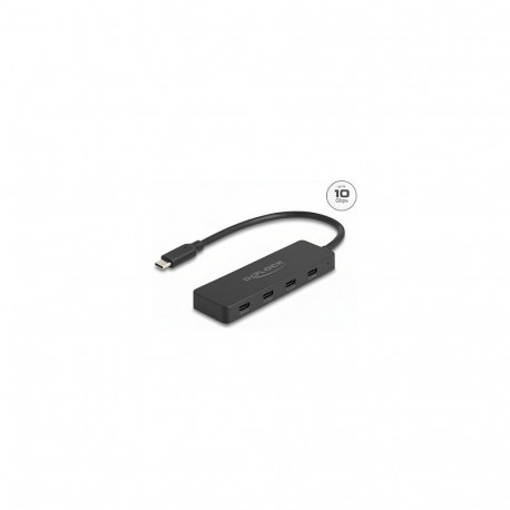 USB 10 Gbps USB Type-C™ must jaotur 4 x USB Type-C™ pesaga