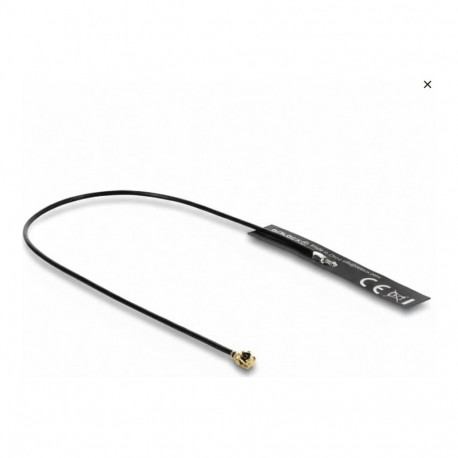 Delock WiFi 2,4 GHz antenn I-PEX Inc., MHF® I pistik 3,4 dBi omnisuunaline 1.13 18 cm ühenduskaablig
