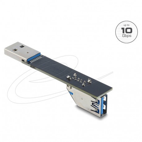"Delock USB 10 Gbps Adapter USB Typ-A Buchse zu Stecker gedreht 90° unten"