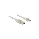 DeLOCK USB2.0 USB - Mini USB 5m ST/ST läbipaistev kaabel