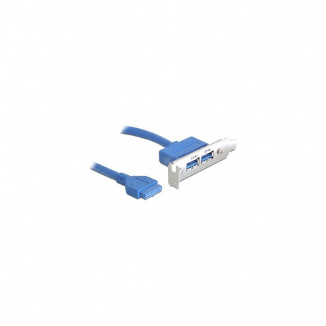 Pesakatteplaat 1 x 19 Pin USB 3.0 sisemine pistikupesa > 2 x USB 3.0 Type-A välised pistikupesad, ma