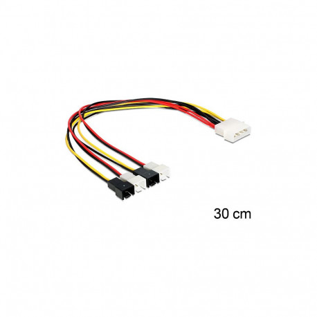 "Kabel Stromversorgung Molex 4 Pin Stecker > 4 x 2 Pin Lüfter"